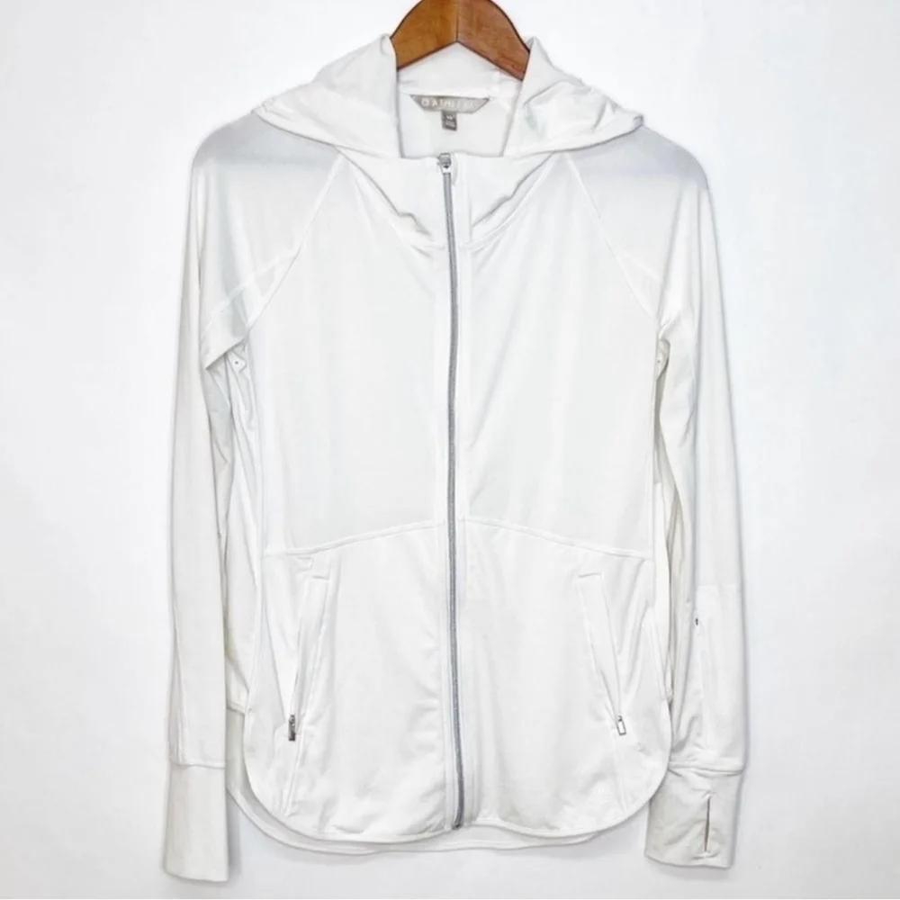 Athleta Baja UPF Hoodie Sun Jacket Swim Cover Up White XXS
